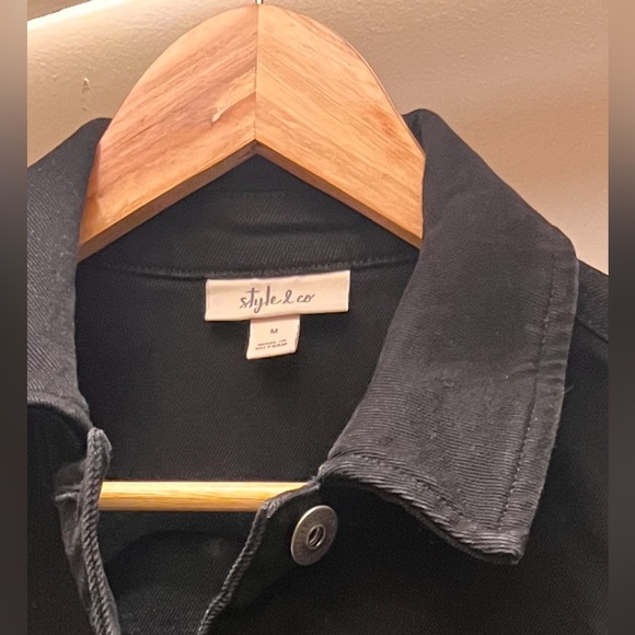 Style & Co Denim Black Jacket - Picture 2 of 3